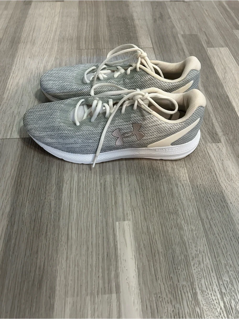 Under Armour Kids Knit Sneakers - White & Light Gray